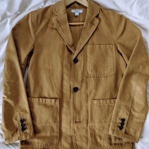 J.Crew × Wallace & Barnes Garment-dyed chore blazer 34S in caramel brown
